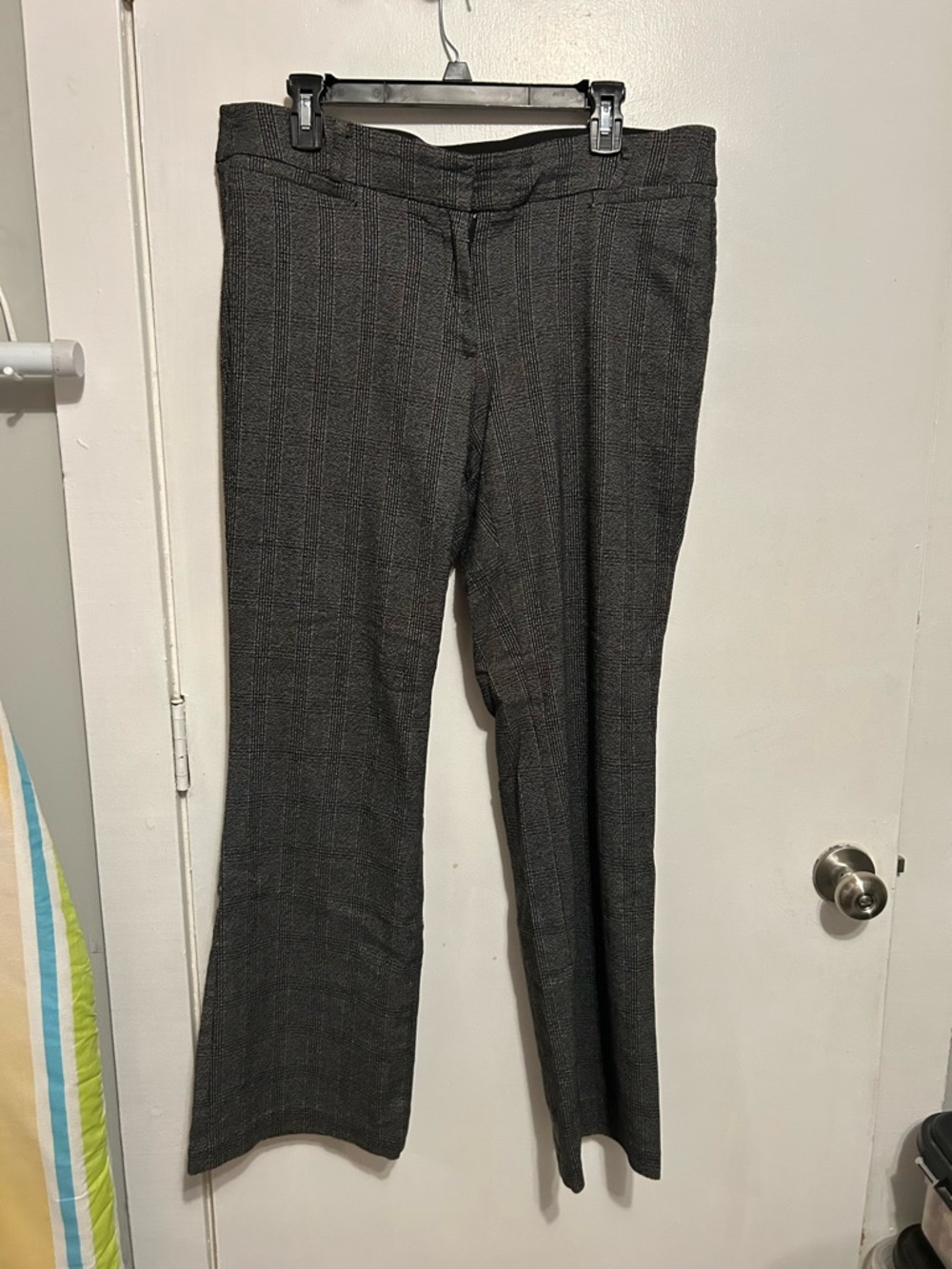 Lane Bryant Gray Pinstripe Straight Leg Pants